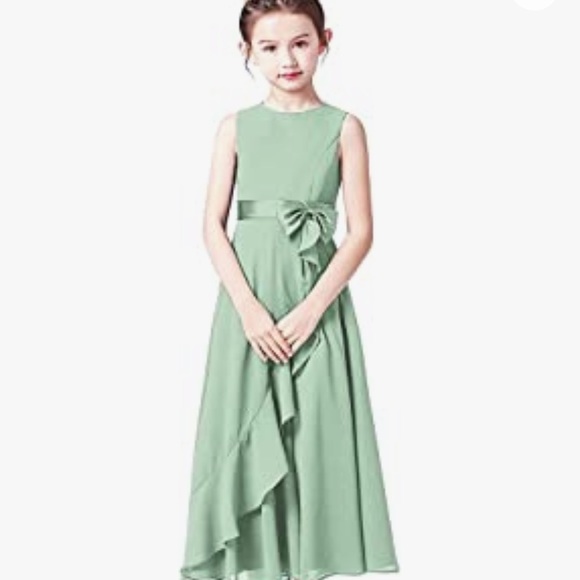 DIDEYTTAWL 💚SAGE GREEN💚 SPECIAL OCCASIONS DRESS GIRL SIZE 14 🌟NWT🌟 - Picture 3 of 16